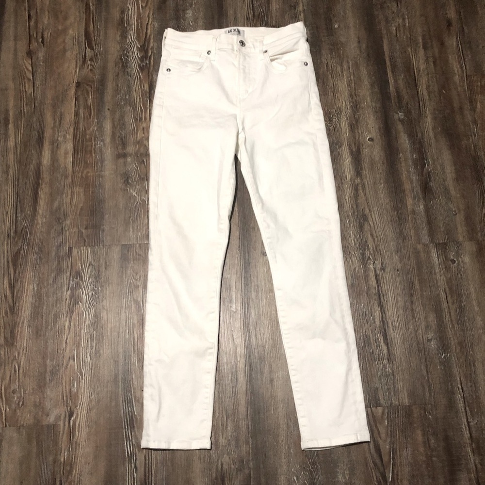 Agolde Sophie Jeans Women's 26 High Rise Cropped Slim Fit Denim in Beach Walk